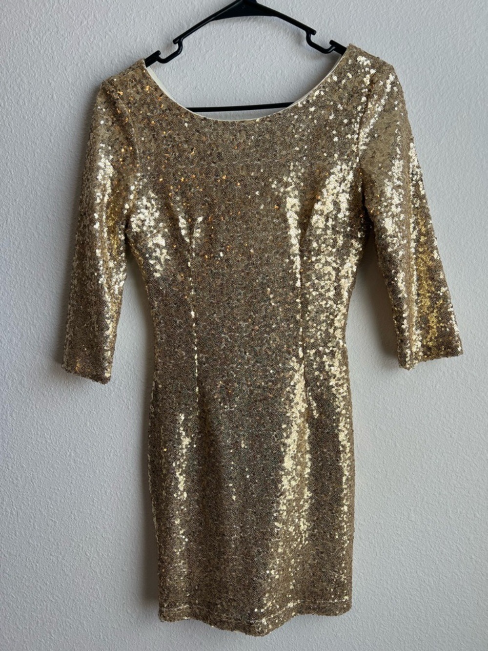 Dainty Hooligan Gold Sequin Mini Dress
